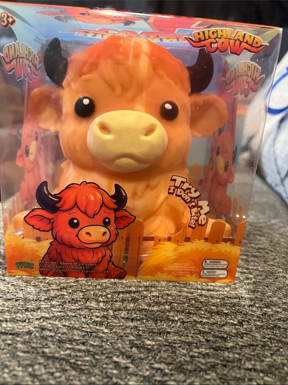 Highland Cow Squish Toy - Orange